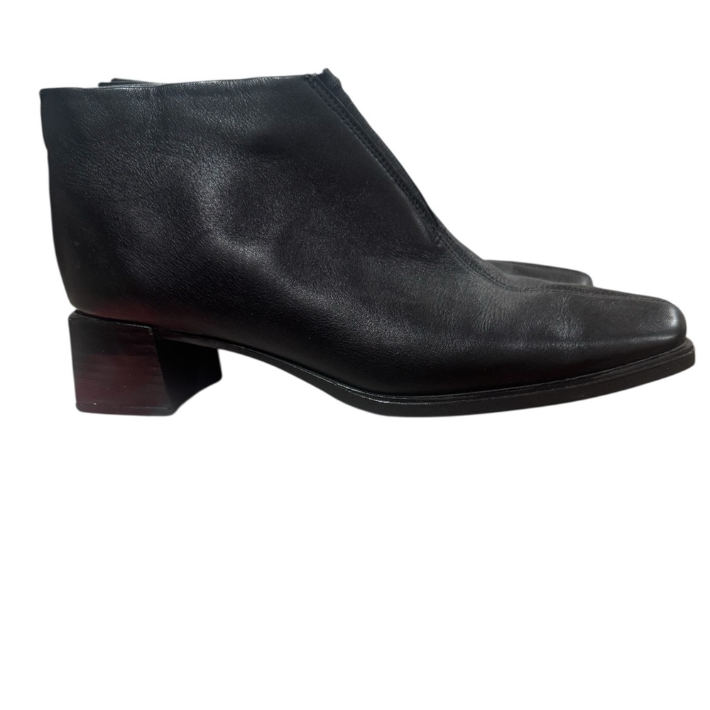 RIEKER Ivonne Black Leather Ankle Boots